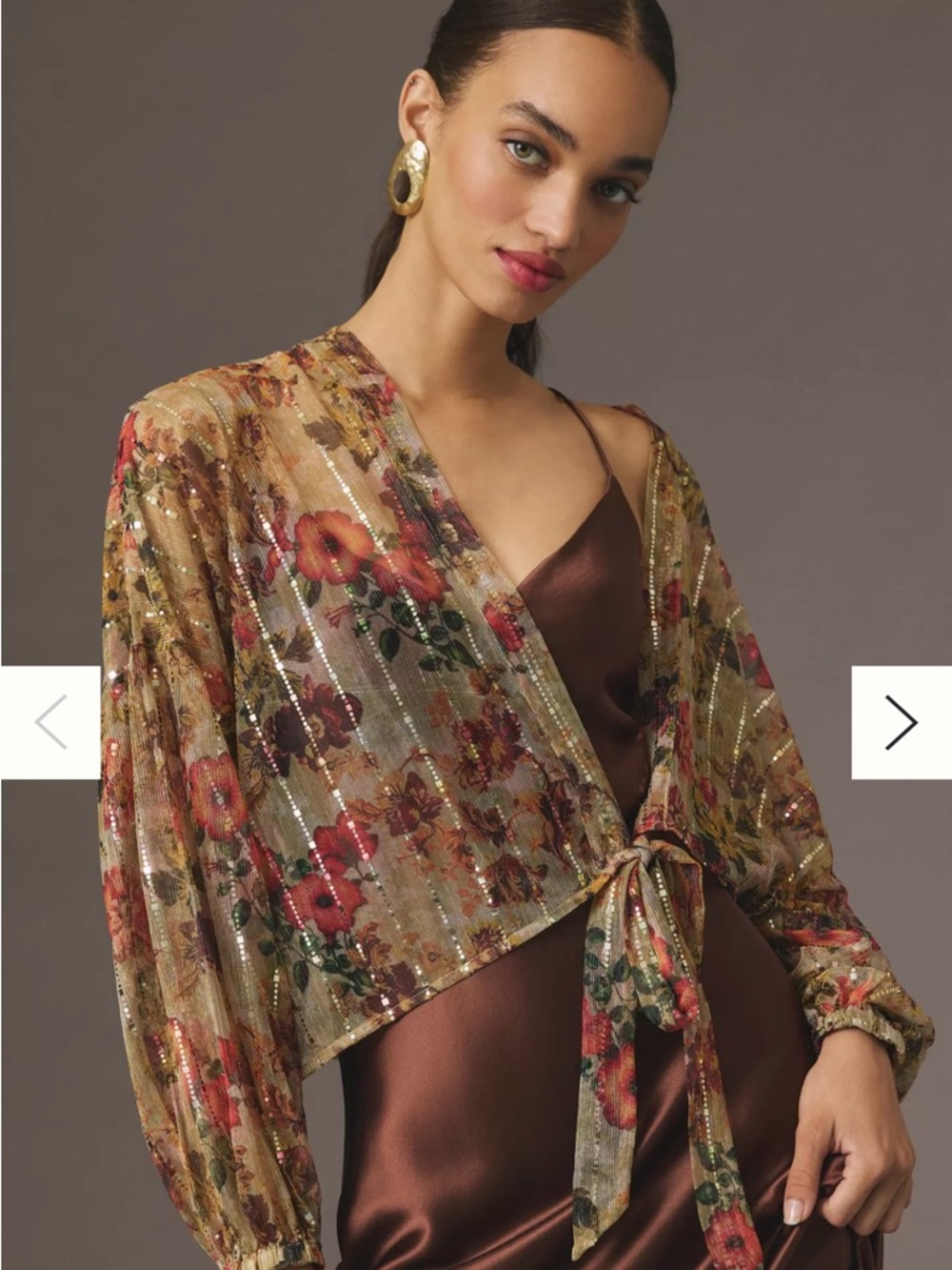 Anthropologie shine printed kimono